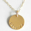 Camelia. Hand-Stamped Name Necklace.