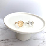 Initial Ring - Gold Filled, Sterling Silver, Rose Gold Filled