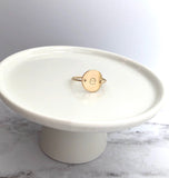 Initial Ring - Gold Filled, Sterling Silver, Rose Gold Filled