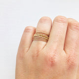 Beaded Stacking Ring.  Gold Filled or Sterling Silver