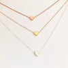 Heart necklace - Gold vermeil and sterling silver