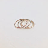 Beaded Stacking Ring.  Gold Filled or Sterling Silver