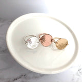 Hammered Disc Ring - Gold Filled, Sterling Silver, Rose Gold Filled