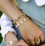 Gold Bead & Pearl Bracelet