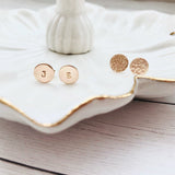 Hammered Disc Earring